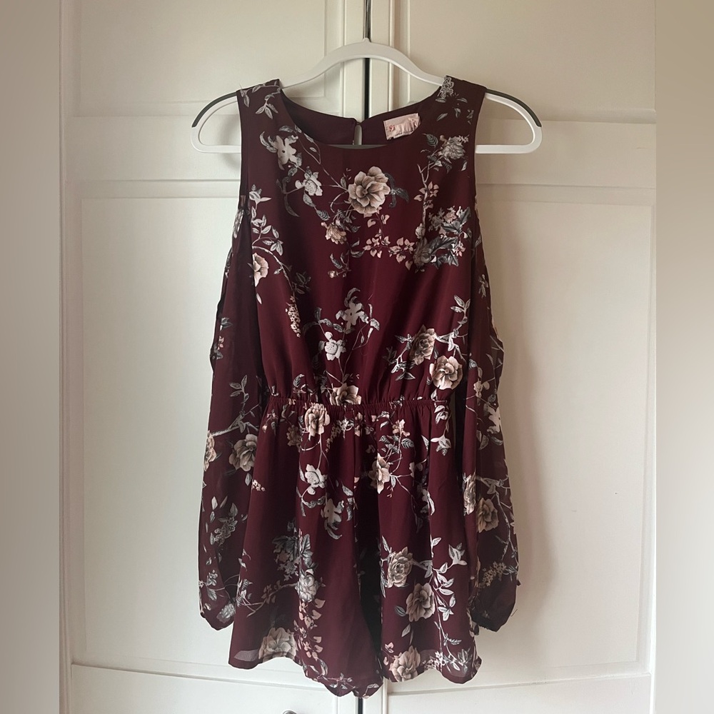 Longsleeve Floral Romper